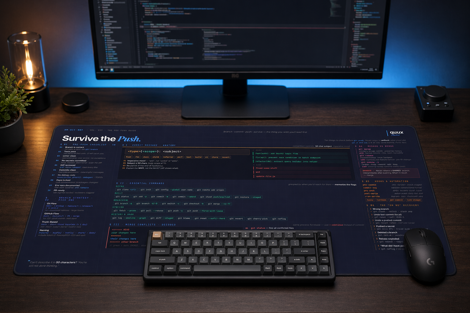 Git Pre-Push on desk