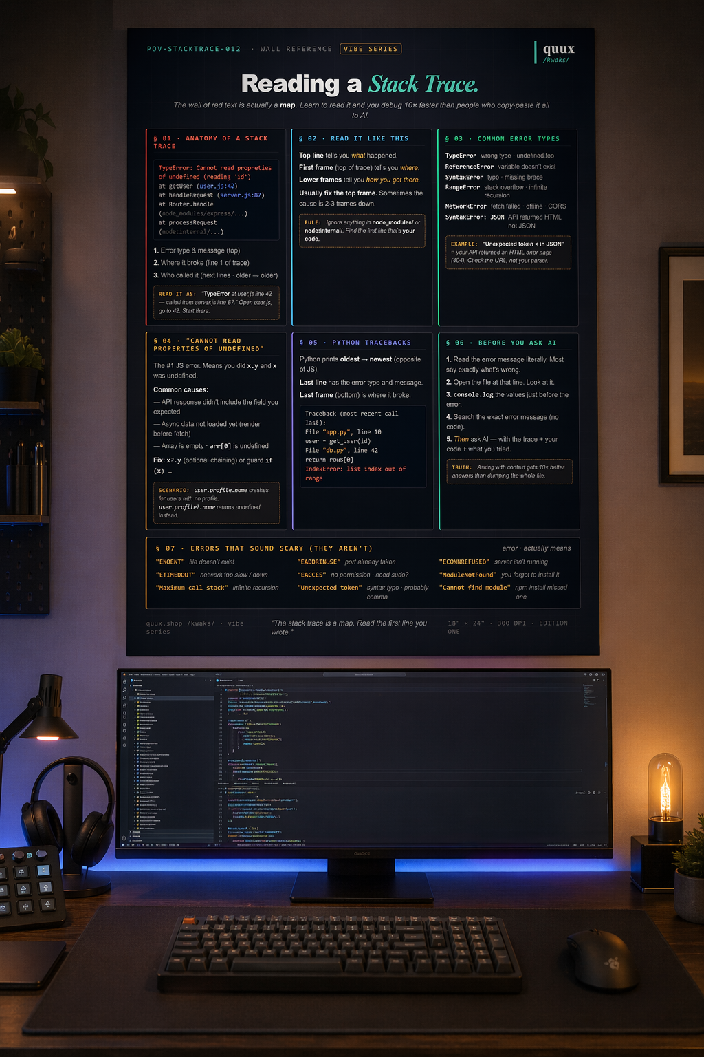 Reading a Stack Trace poster